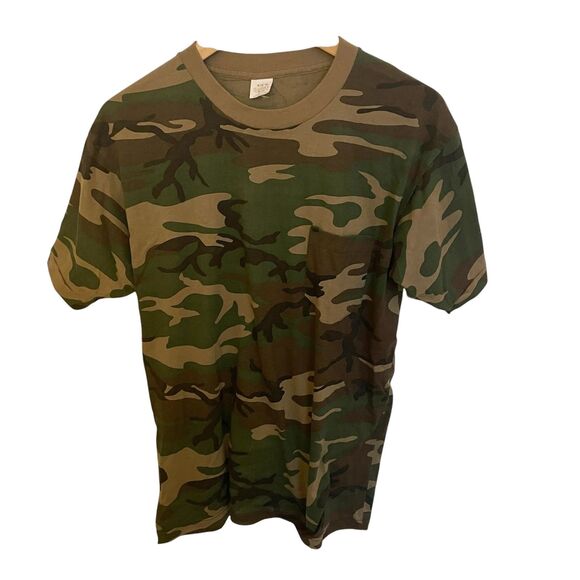 Mens Vintage Camo T Shirt Medium Made in Usa Casual Cotton Y2k 90s - Picture 1 of 7